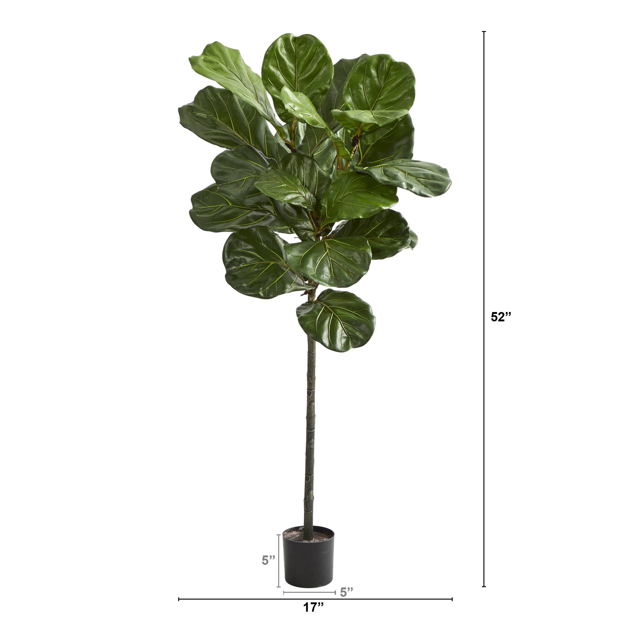 4.5ft. Potted Fiddle Leaf Artificial Tree